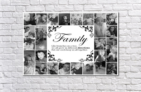 Personalised Family Photo Collage Canvas - 2