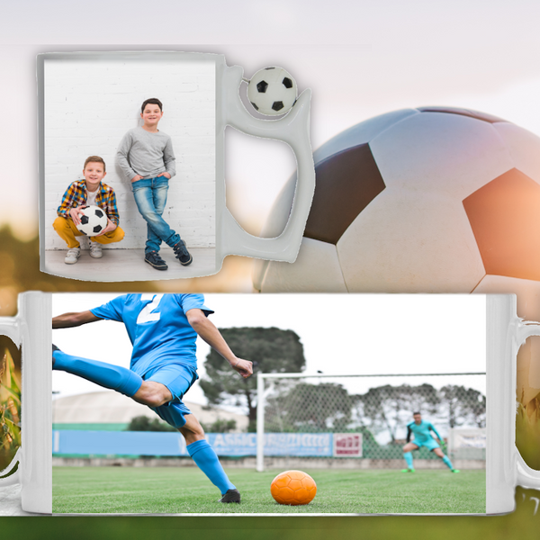 Personalised Football Handle Photo Picture Cup Mug - 1