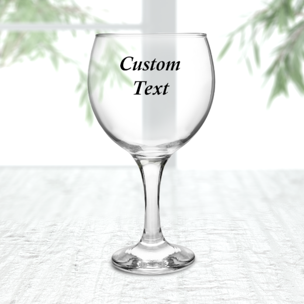 Personalised Gin Glass Customise With Text