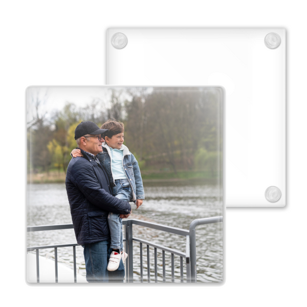 Personalised Photo Picture Coaster Custom Text Glass - 1