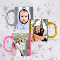 Personalised Silver Glitter Photo Picture Mug Add Text - 2