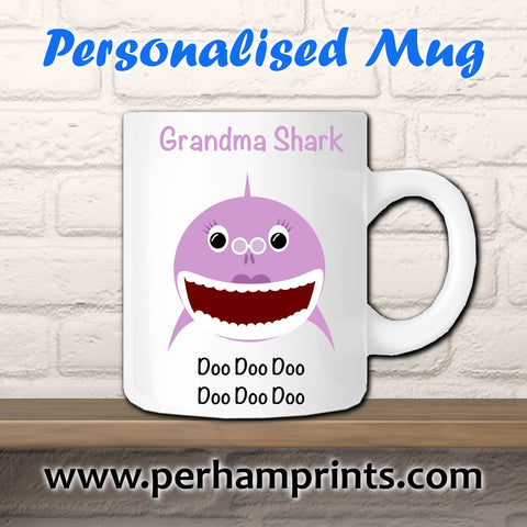 Grandma Shark Do Do Do Do Do Do Custom Cup