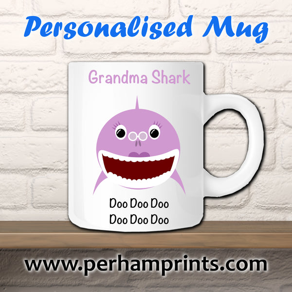 Grandma Shark Do Do Do Do Do Do Custom Cup - 1