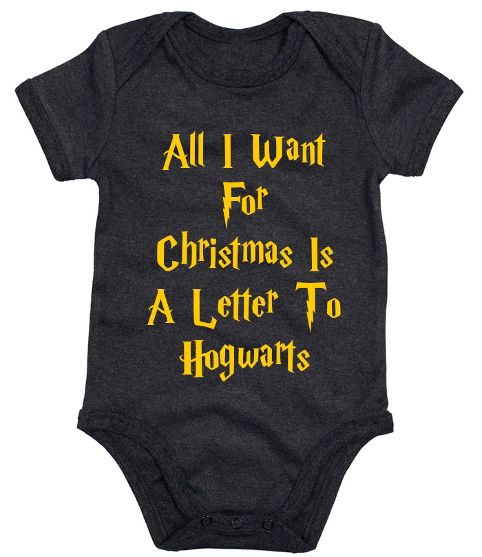 All I Want For Christmas Is A Letter To Hogwarts Baby Vest