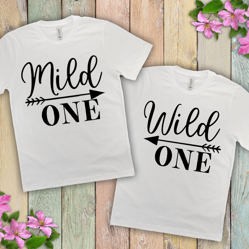 Mild One Wild One Matching Sister Friend Gildan Tshirt