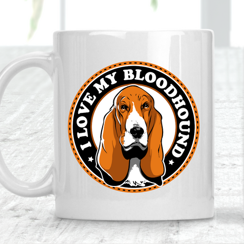 I Love My Bloodhound Mug Dog Lover