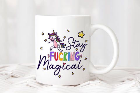 Stay F*cking Magical Unicorn Censored Option Cup Mug Adult Gift