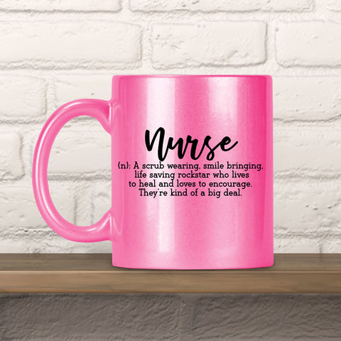 Definition Of A Nurse Glitter Mug