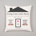 New First Home Gift Family Name Door Name Established Home Sweet Home Personalised Cushion - 3
