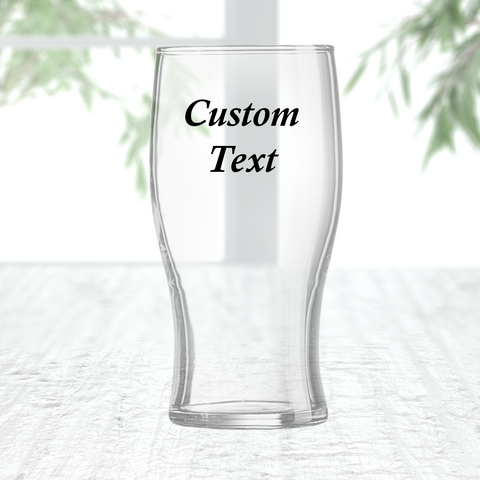 Personalised Pint Glass Customise With Text