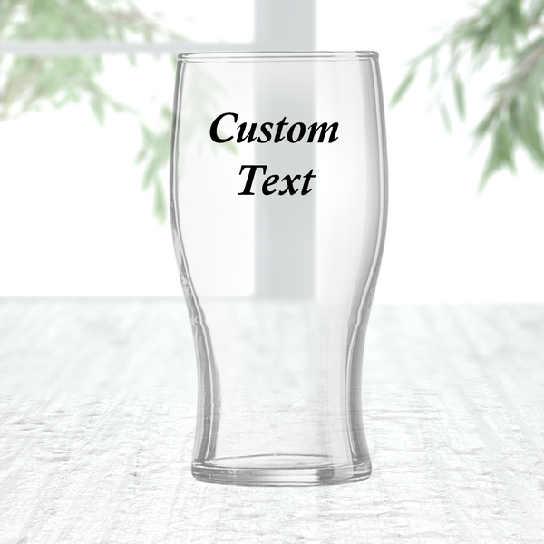 Personalised Pint Glass Customise With Text - 1