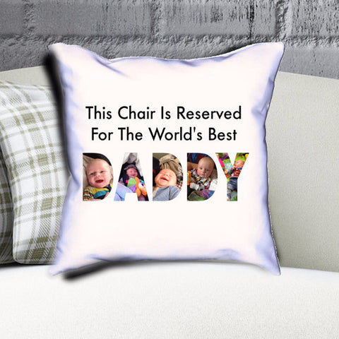 Personalised Reserved For Daddy Cushion