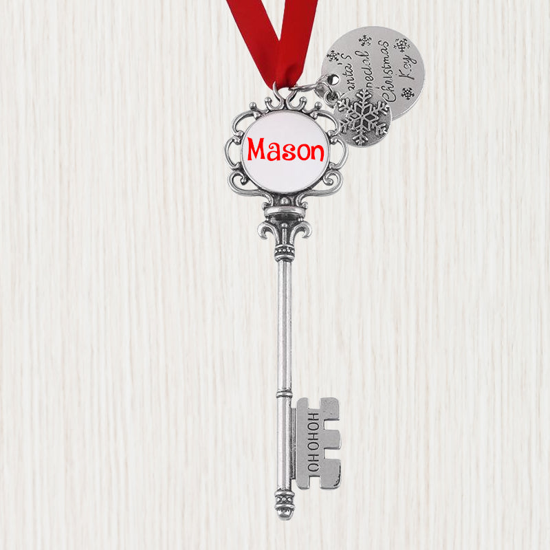 Santa Christmas Xmas Key Personalise With Text Name - Perham Prints
