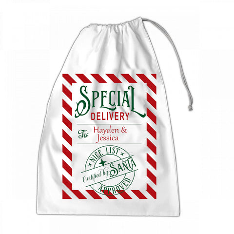 Personalised Santa Sack XLarge 50x70cm North Pole Express Delivery For NAME #12
