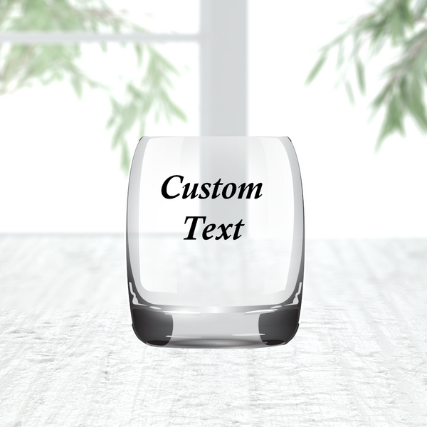 Personalised Short Glass Customise With Text - 1