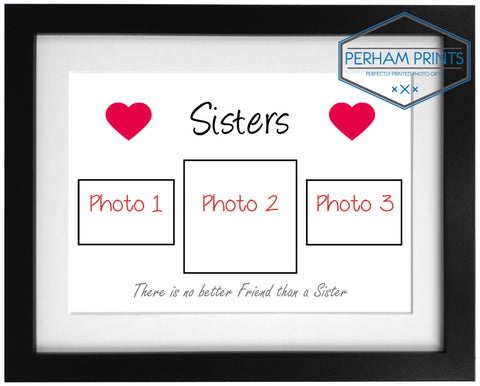 Personalised Sisters Frame Design with Photos Ready To Hang