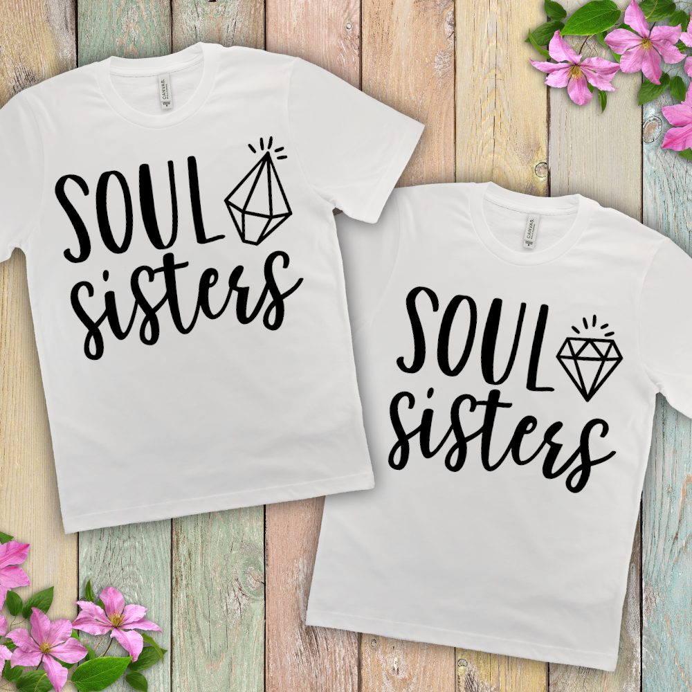 Soul Sisters Matching Tshirts For Sisters and Friends Gildan Tshirt