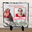 Robins Appear When Angels Are Near Personalised Memorial Slate Photo and Text - 1