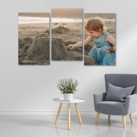 Three Panel Split Custom Photo Canvas