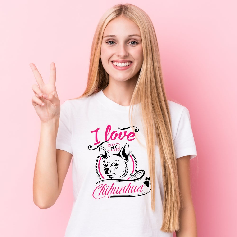 I Love My Chihuahua Tshirt Dog Lover Gift Gildan Tshirt