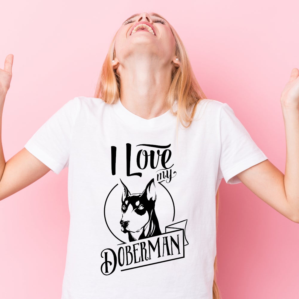 I Love My Doberman Tshirt Dog Lover Gift