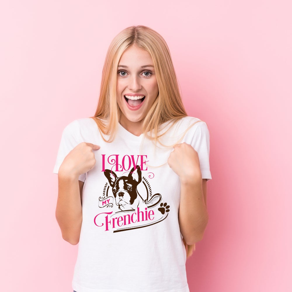 I Love My Frenchie Dog Tshirt Dog Lover Gift