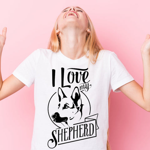 I Love My German Shepherd Tshirt Dog Lover Gift