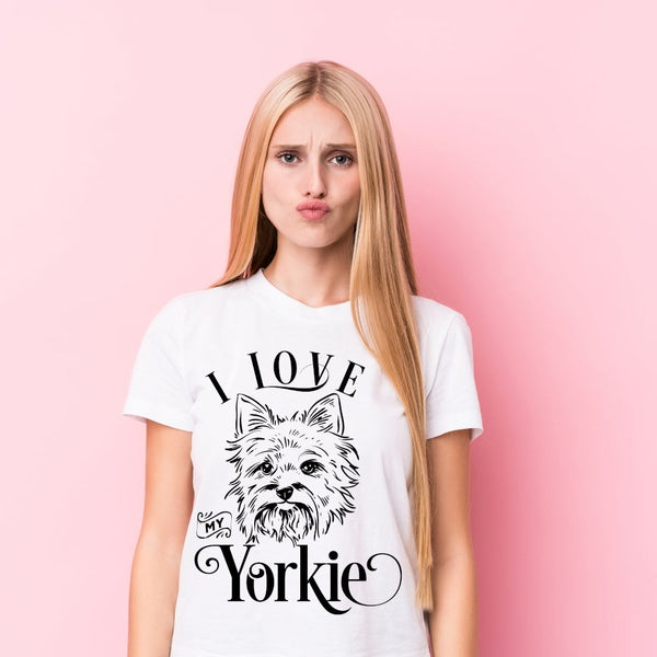 I Love My Yorkie Tshirt Dog Lover Gift - 1