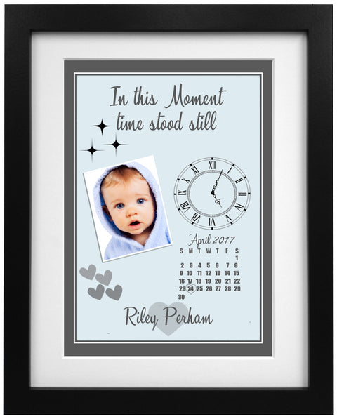 When Time Stood Still Colourful Baby Frame Design Ready To Hang
